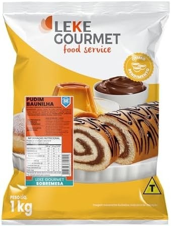 Leke Gourmet Pudim Baunilha em pó 1000g