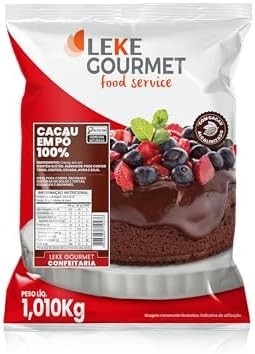 Leke Gourmet Cacau 100% em pó 1010g