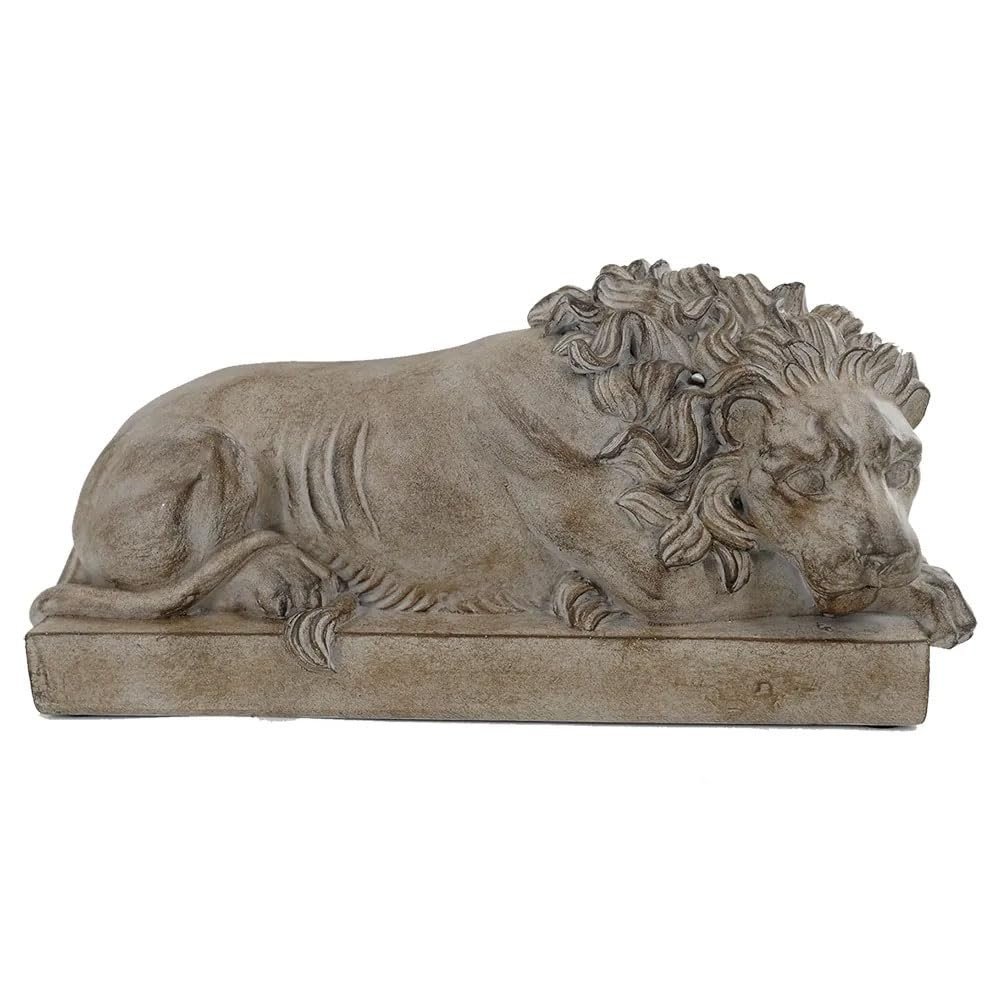 Escultura Leão Decorativo em Resina Bege 13cm - Decore com Estilo e Personalidade