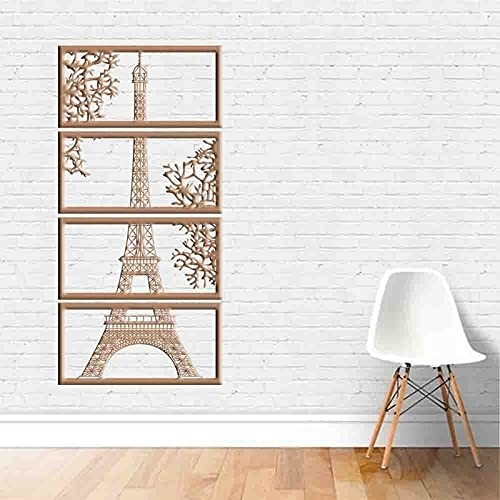 Quadro Decorativo Torre Eiffel Paris Vazado em MDF 3mm - Design Elegante e Moderno