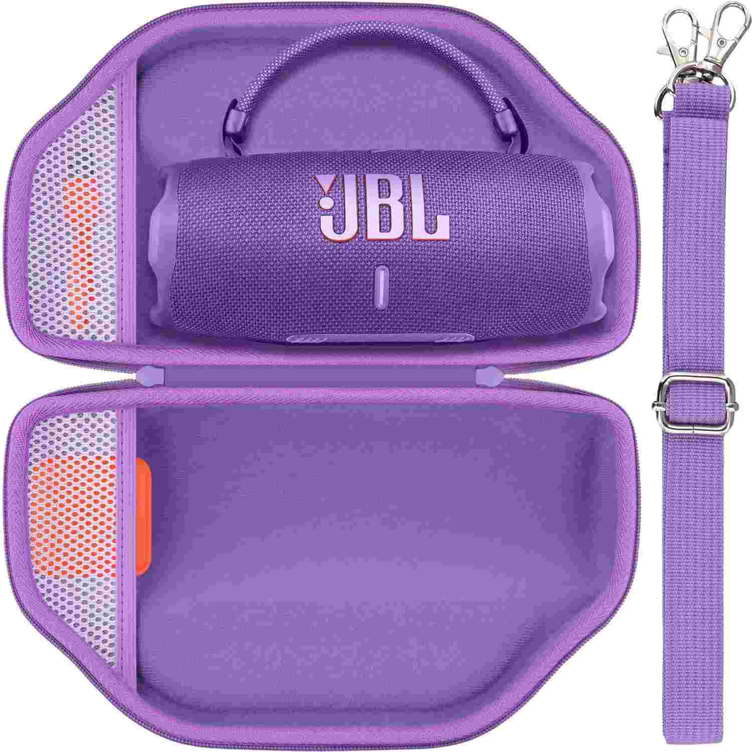 Capa Rígida Baval para JBL Charge 6/5: Proteção Premium e Portabilidade em Roxo