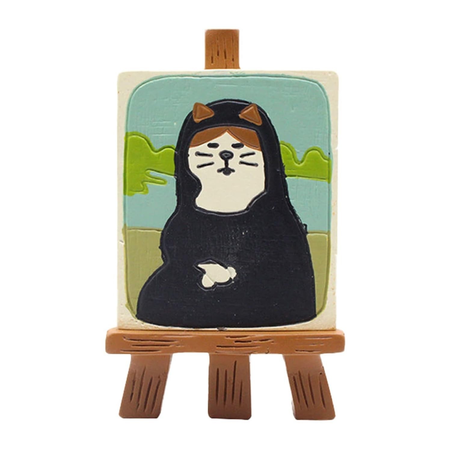 Estátua de Gato em Resina Ecológica - Decoração de Mesa e Estante com Design Requintado