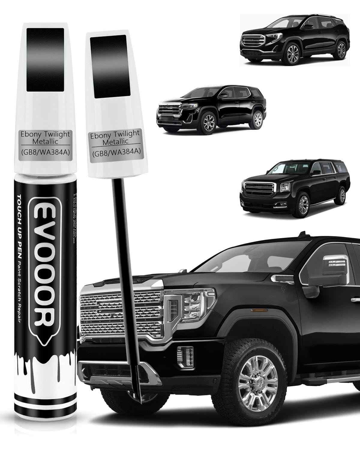 Tinta de Retoque GMC Exact Match 2 em 1 - Cor Ebony Twilight Metallic GB8/WA384A