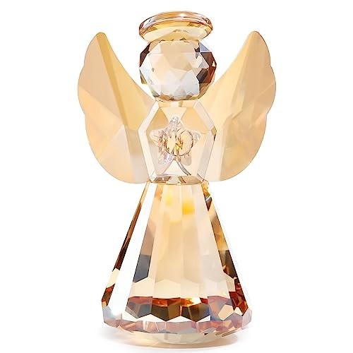 Anjo da Guarda em Cristal K9 - Estatueta Elegante e Encantadora para Decoração e Presente