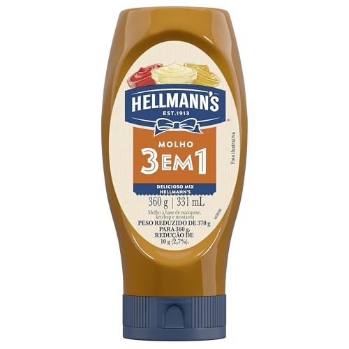 Hellmann's Molho 3 em 1 à Base de Maionese, Ketchup e Mostarda Squeeze 360g