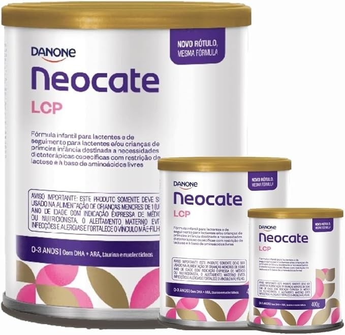 3 Latas Fórmula infantil em pó LCP 400g - Validade Longa