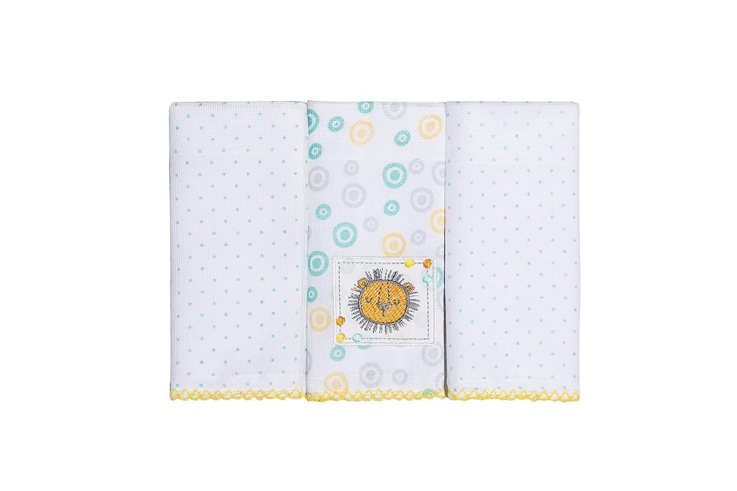 Paninho de Boca Bordado Karinho 32x32cm - 3 Unidades em Algodão Macio
