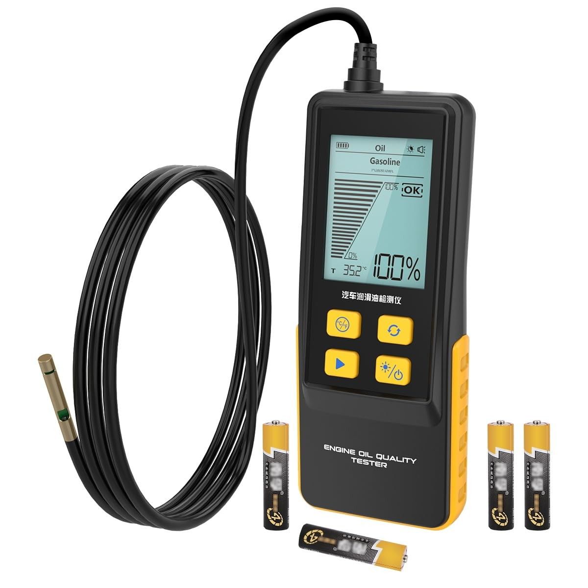 CMTOOL Kit Teste Óleo Motor Gasolina e Diesel: Qualidade e Temperatura em Tempo Real