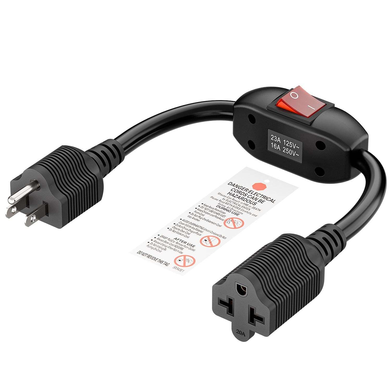 Cabo Extensor Liga/Desliga 4 em 1: Controle Total e Segurança para Sua Casa (12AWG 15A)