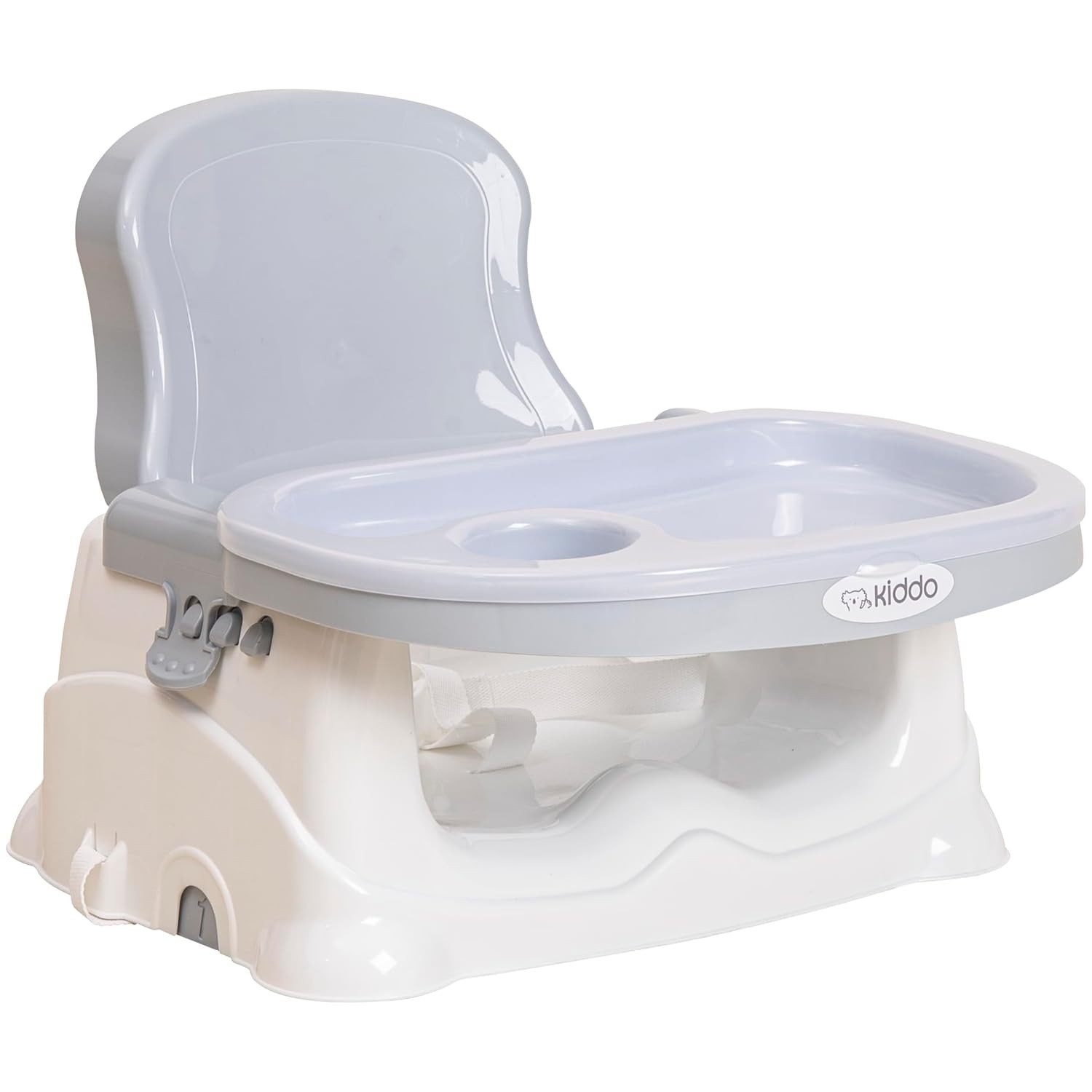Cadeirinha de Refeição Portátil Desmontável Kiddo Candy Cinza - Conforto e Segurança em Qualquer Lugar