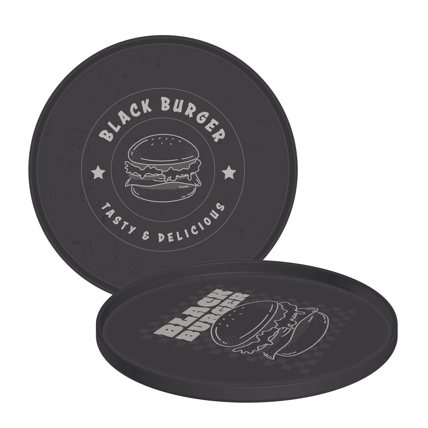 Prato Black Burger em Polipropileno Cinza - Design Exclusivo Tramontina