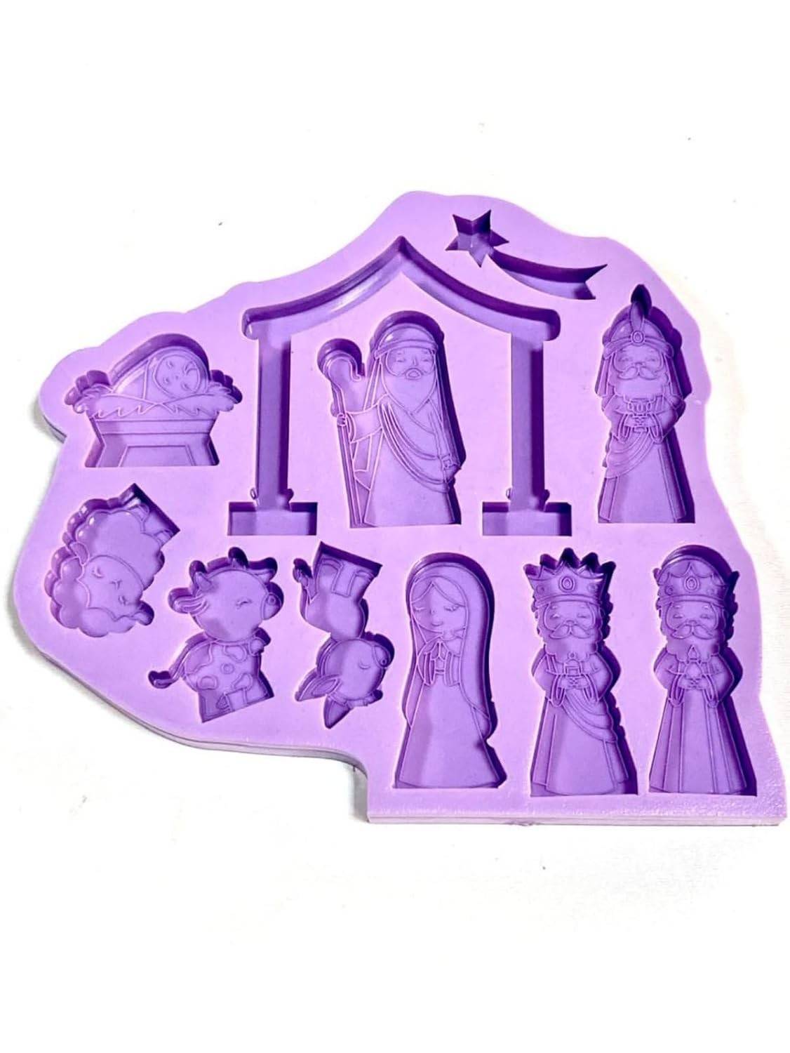 Molde de Silicone para Presépio em Resina - Conjunto Completo R564