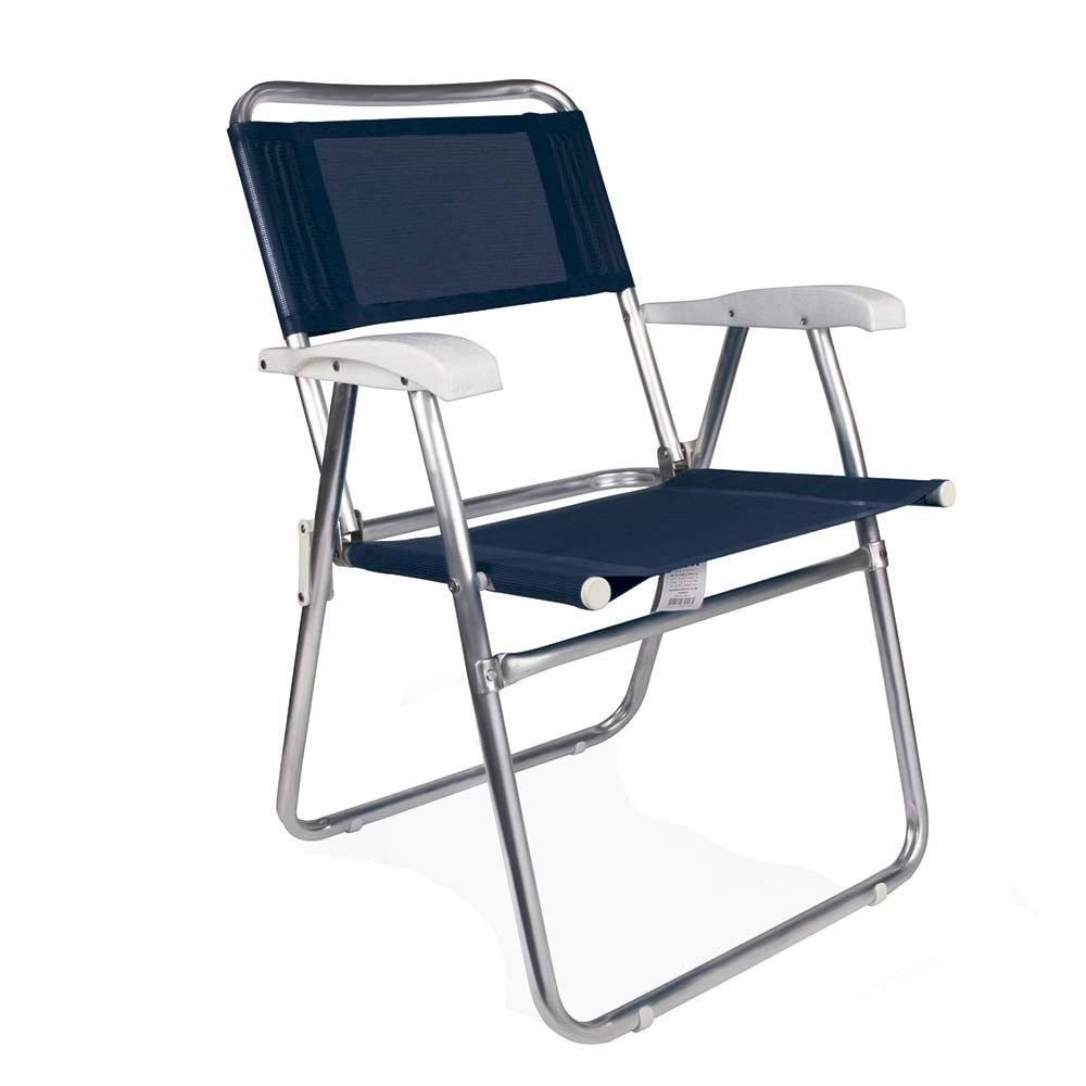 Cadeira Master Sannet em Alumínio Azul – Leve, Resistente e Confortável para Ambientes Internos e Externos
