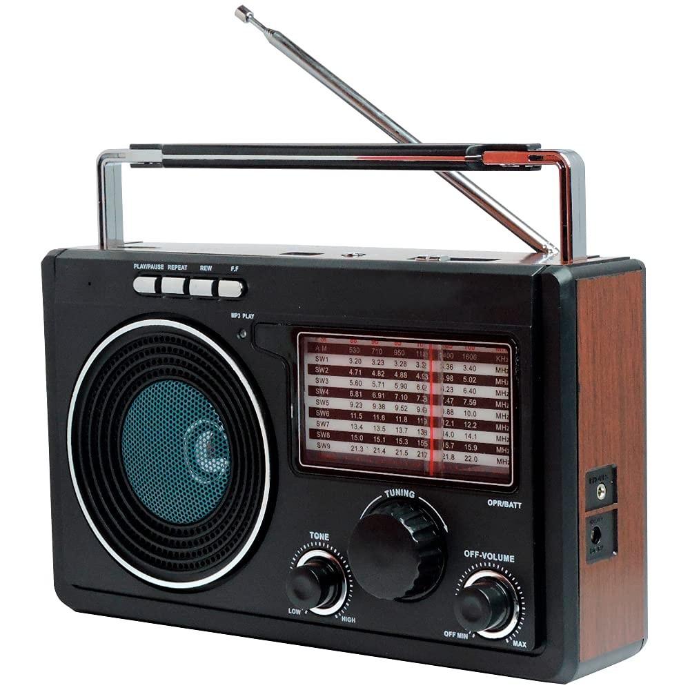 Rádio Portátil Livstar CNN 686: AM/FM, USB, SD e Recarregável - Sua Música em Qualquer Lugar!