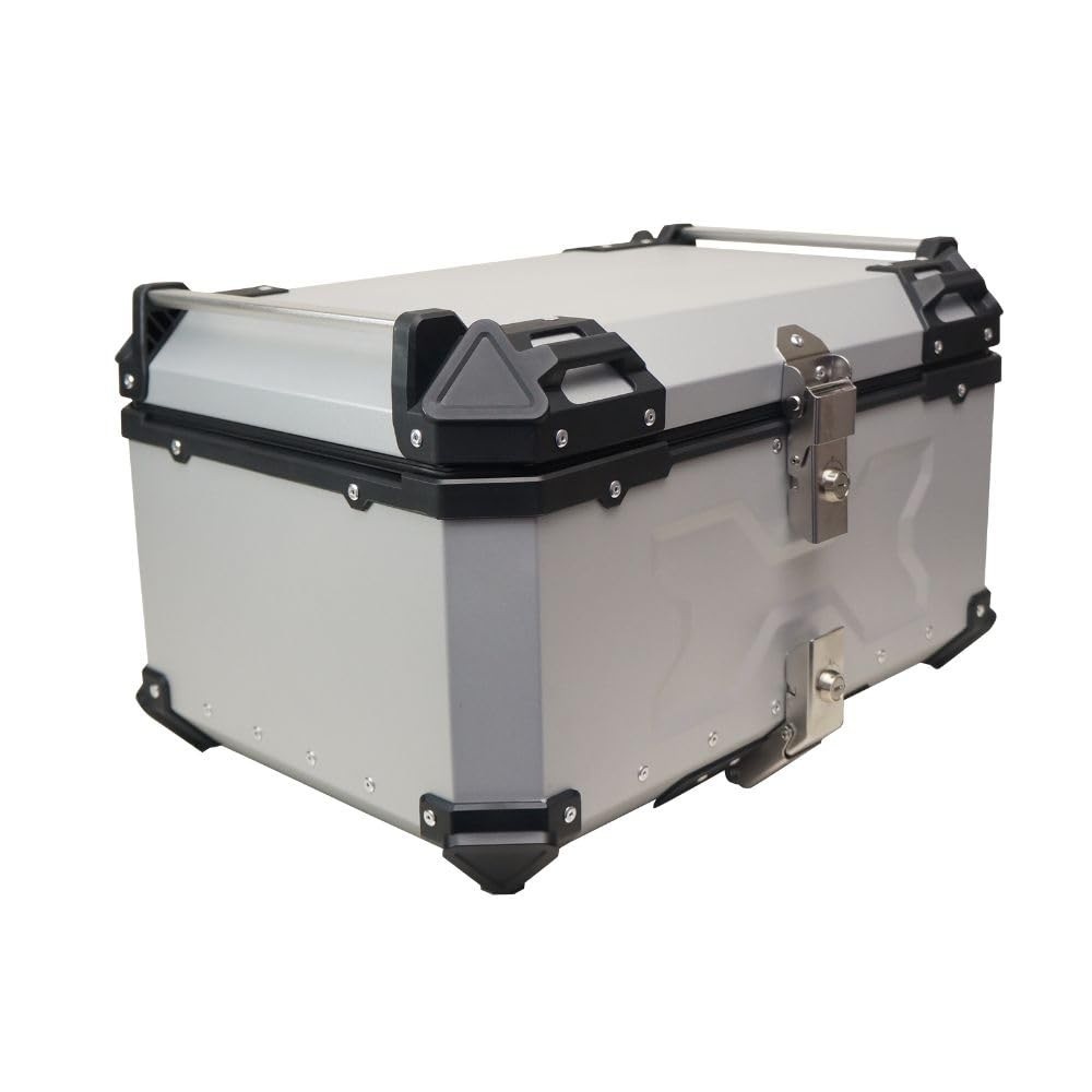 Bau de Moto 60L Universal em Alumínio: Segurança e Espaço para 2 Capacetes