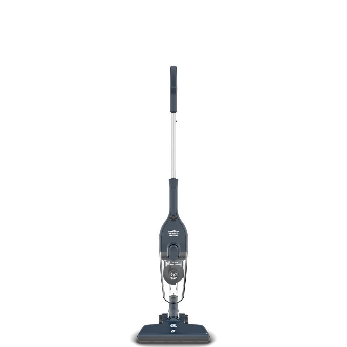 Aspirador de Pó Vertical Britânia 2 em 1 com Filtro Ciclone 1400W BAS30 Azul 127V