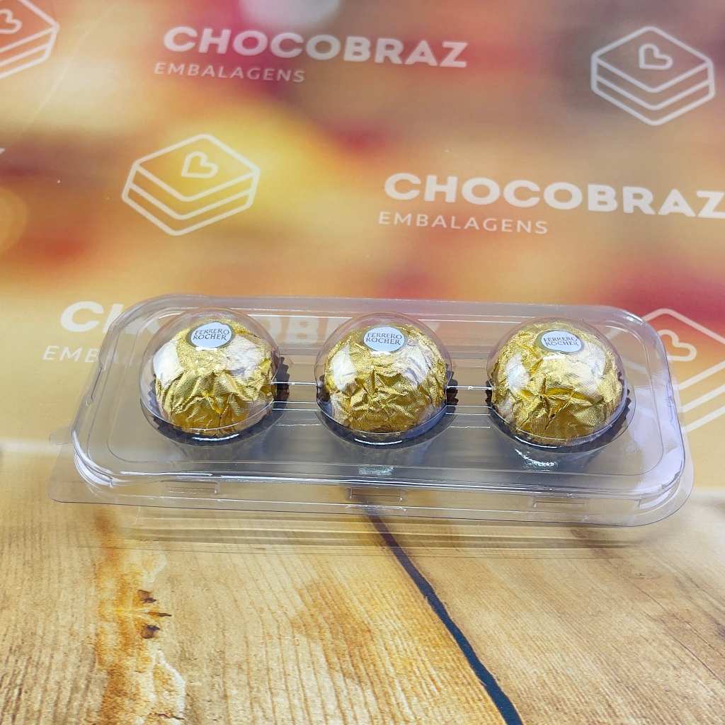 Embalagem Brigadeiro: Blister para 3 Doces (YIN)