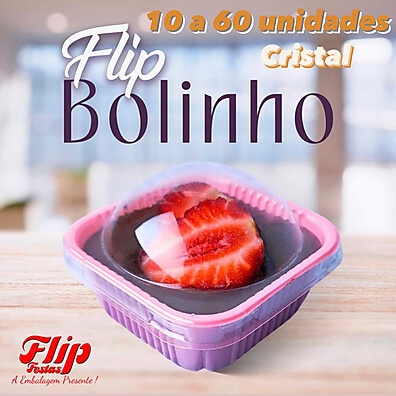 Embalagens Bolinho Flip: Kit com Tampa Bolha!
