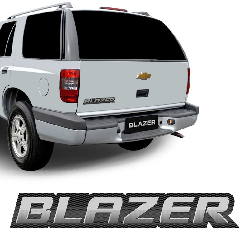 Emblema Blazer Traseiro: Adesivo Escovado 2009-2011