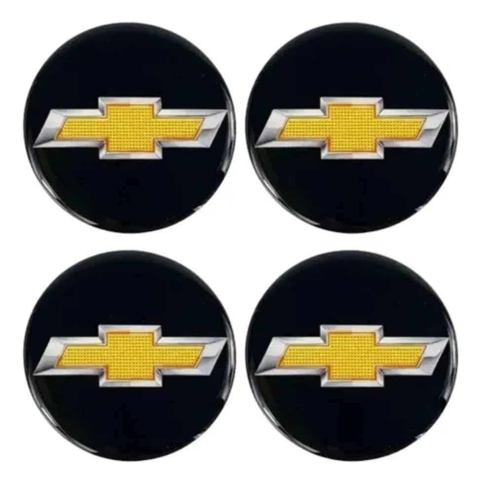 Emblema Resinado Chevr 48mm: Destaque e Proteção para suas Calotas/Rodas