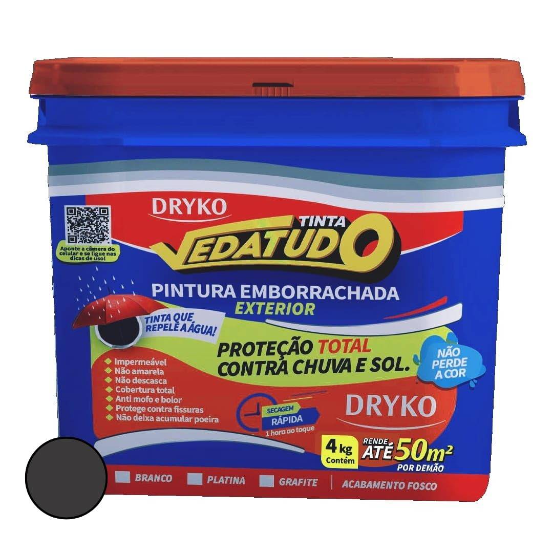 Tinta emborrachada vedatudo Grafite 4kg
