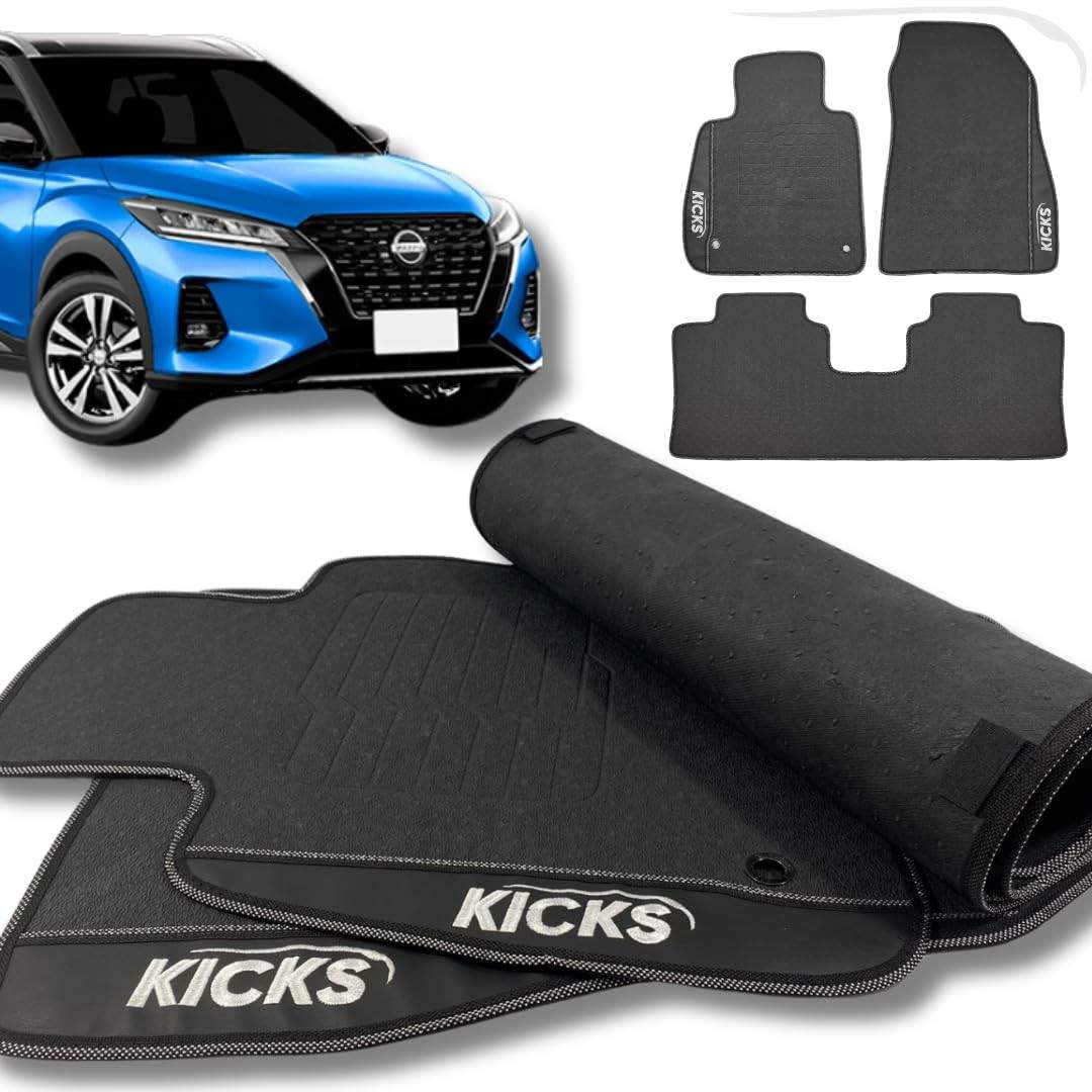Tapete Porta Malas Emborrachado Nissan Kicks 2016-2024 Impermeável Lanzi