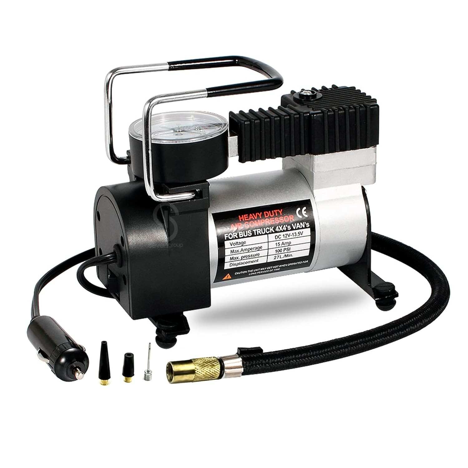 Compressor de Ar Portátil 12V: Pneus Cheios e Emergências Resolvidas (Até 100 PSI)