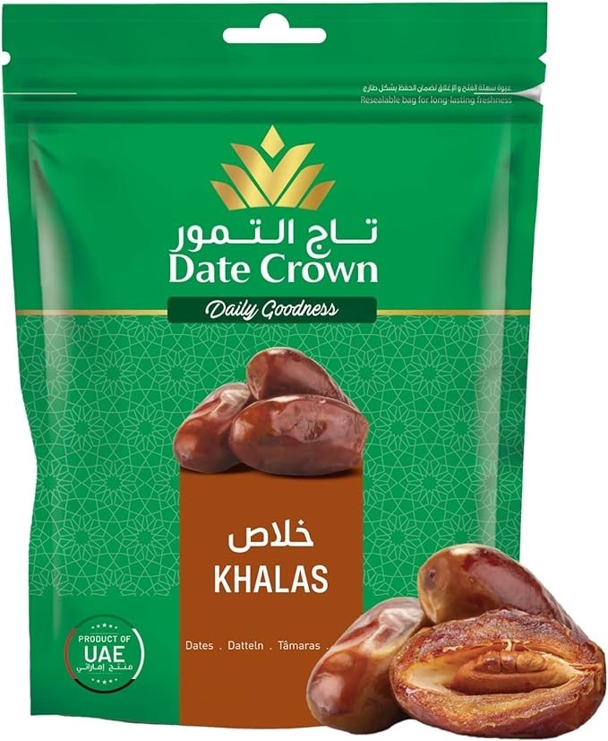 Tâmara com Caroço Khalas Date 500g Importada Emirados Árabes