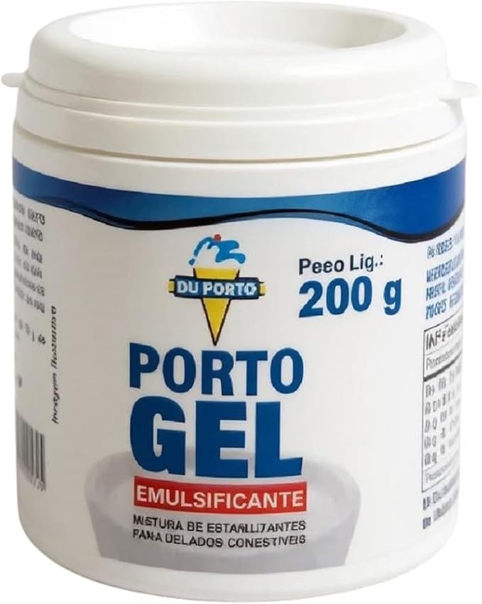 Kit 2un Porto Gel 200gr Emulsificante Bolo Massa Sorvete