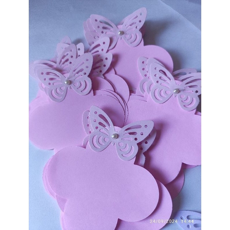 Forminhas com Borboletas e Pérolas para Festa Encantada