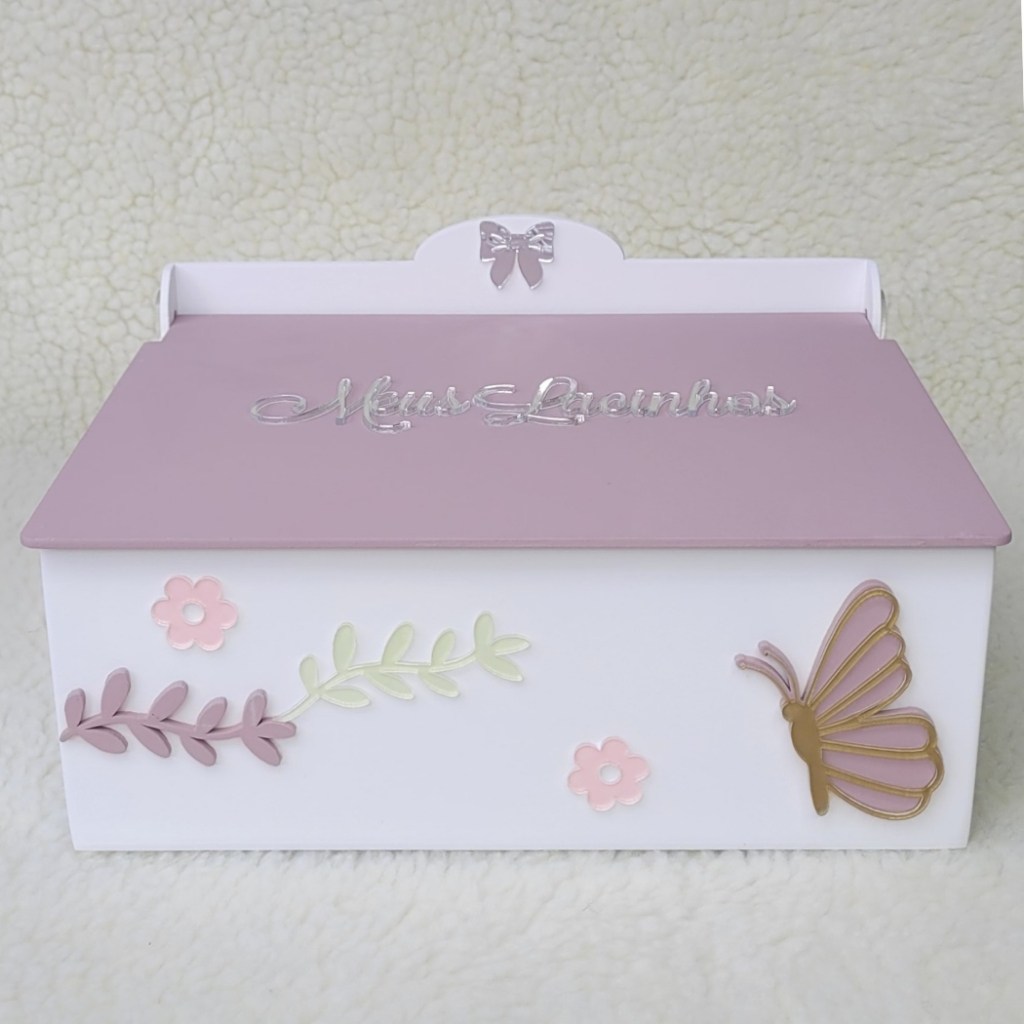 Kit de Higiene Bebê Menina Rosa com Organizador Encantado