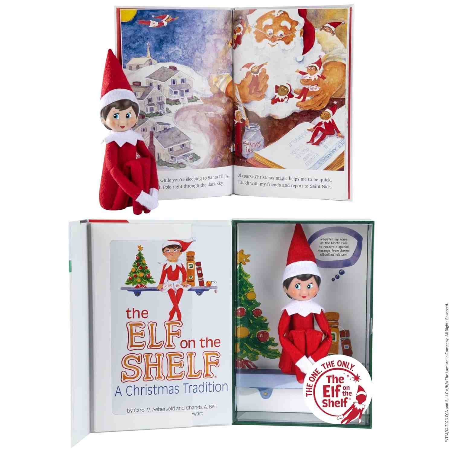 Elfo na Prateleira Menina Luz - Boneca Encantadora com Livro e Certificado de Adoção