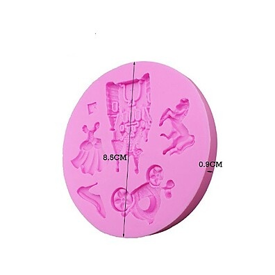 Molde de Silicone Cinderela: Crie Doces e Artesanatos Encantadores!