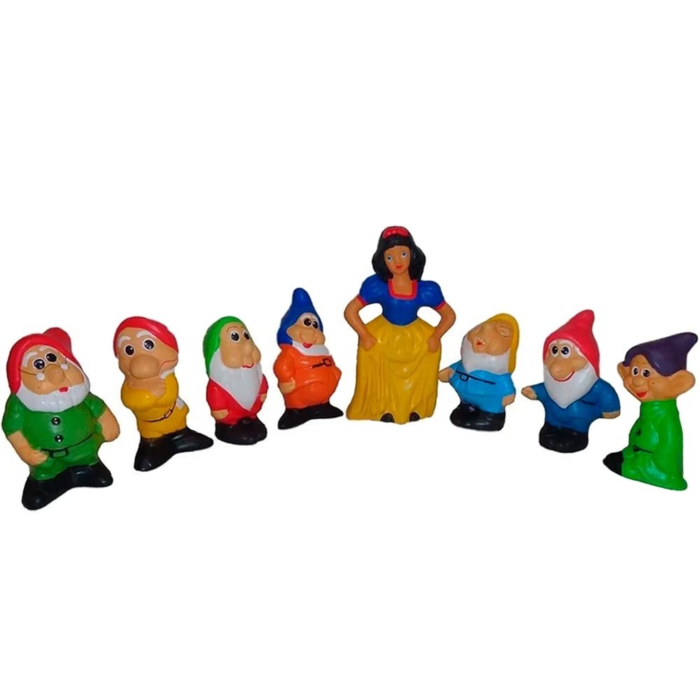 Kit Branca de Neve e os 7 Anões em Cerâmica Decorativa - Decore com Encanto