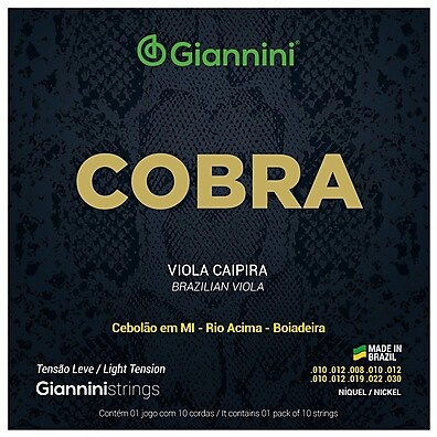 Encordoamento Giannini Cobra Níquel: Som Potente e Durabilidade