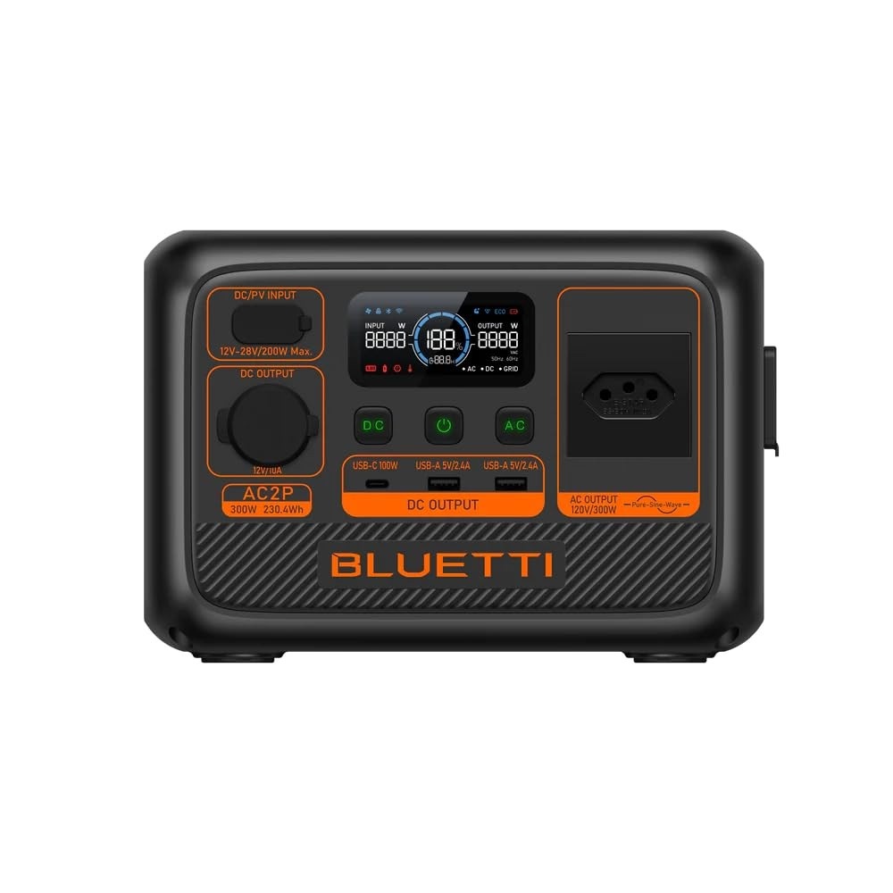 BLUETTI AC2P: Estação de Energia Portátil 300W | 230Wh para Liberdade Energética