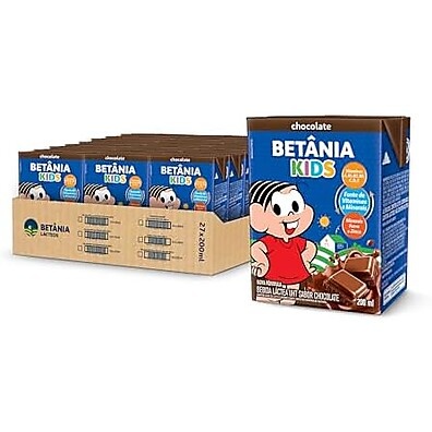 Achocolatado Betânia Kids: 27x 200ml - Energia Divertida!