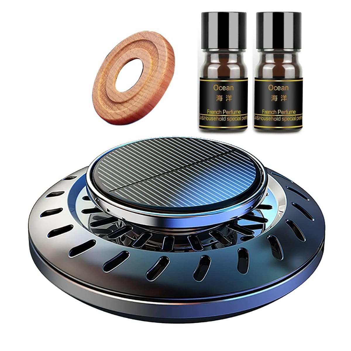 Difusor Solar Giratório para Carro: Aromatize com Estilo e Energia Limpa | Sem Álcool e Odores