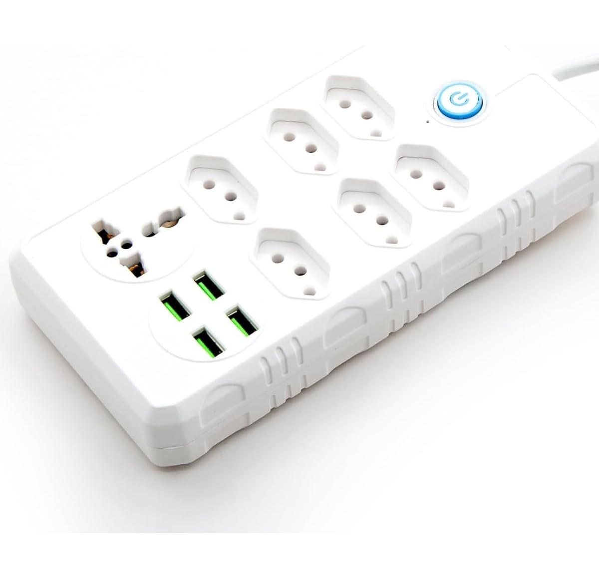 Régua de Energia 6 Tomadas + 4 USB Universal: Carregue Tudo com Segurança e Estilo!