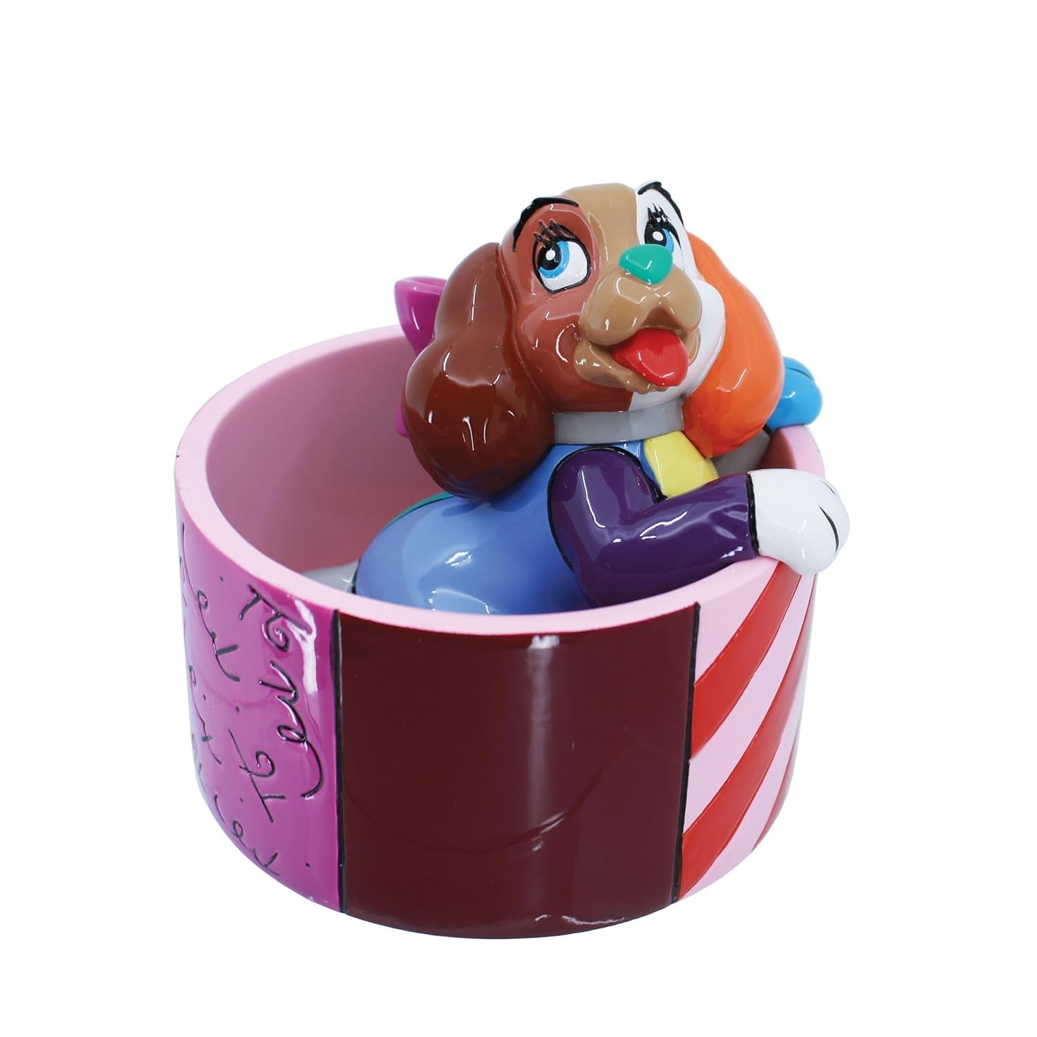 Enesco Disney Estatueta Britto Lady and The Tramp 70th Anniversary - 8,5 cm Multicolorido