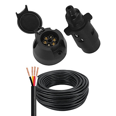 Engate Reboque 6 Vias: Kit Completo com Cabo!