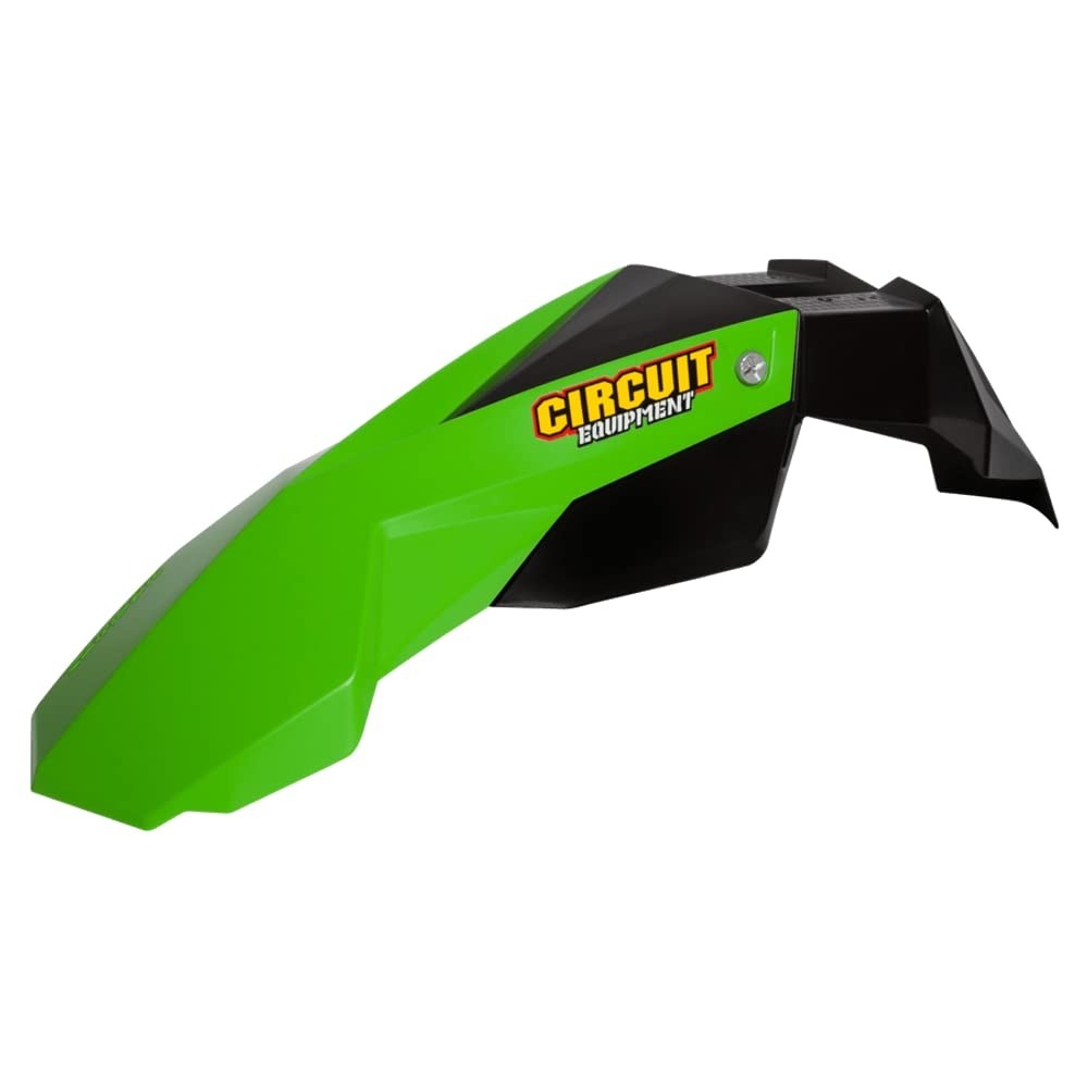 Para-lama Dianteiro Circuit Equipment Stealth SM: Proteção UV, Design Esportivo e Estilo para sua Moto Aro 17" (Preto/Verde)