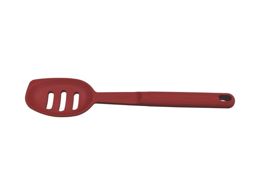 Colher para Servir Vazada Tramontina Softta em Silicone Vermelho - Design Ergonômico e Durabilidade