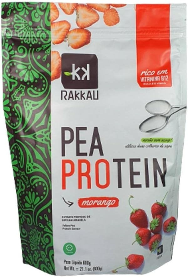Proteína De Ervilha Amarela Pea Protein Morango - Rakkau - 600G