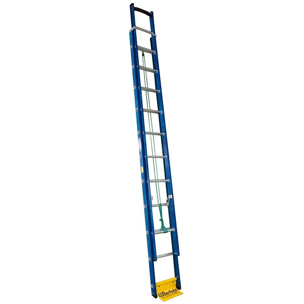 Escada Extensível 19 Degraus WBERTOLO: Leve, Segura e Resistente até 120kg