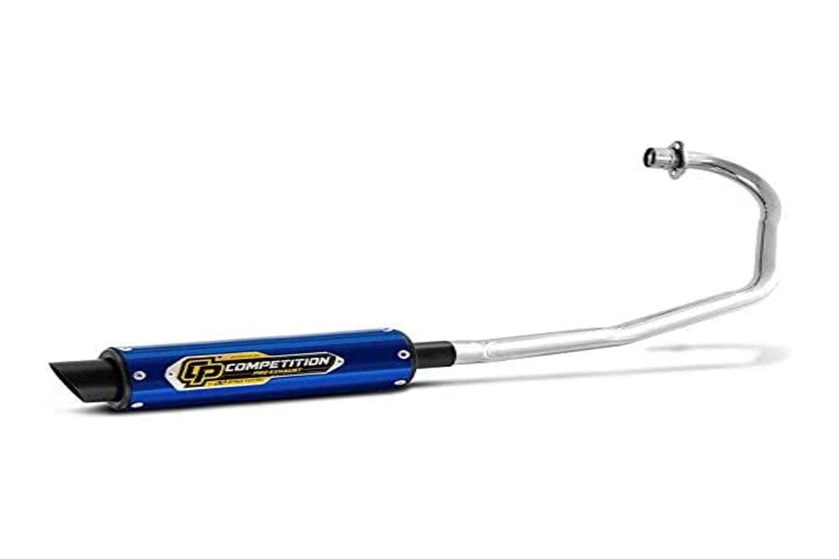 Escapamento Pro Tork Competition Azul Curva Cromada - Titan 125 KS/KSE (00-04) e Fan 125 (05-08)