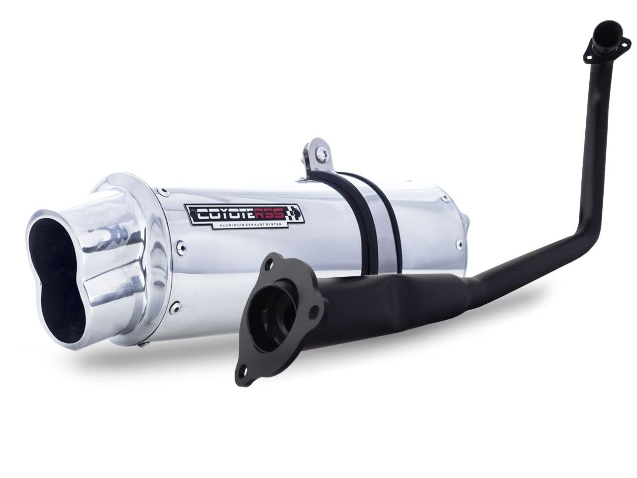 Escapamento Coyote RS5 Boca 8 Oval Polido para Fazer 250 (2009-2015) com Sonda - Performance e Estilo!