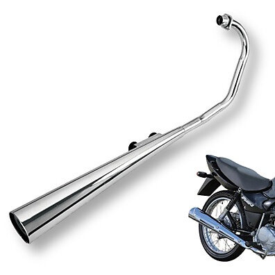 Escapamento Cromado Polimet Fan 125 2006 a 2008 - Original