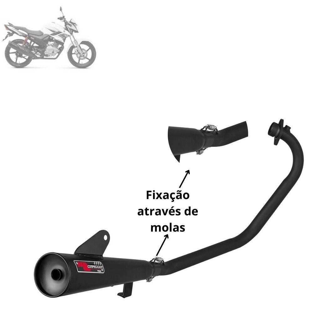 Escapamento Fazer 150: ML Competition Curto Super Adventure