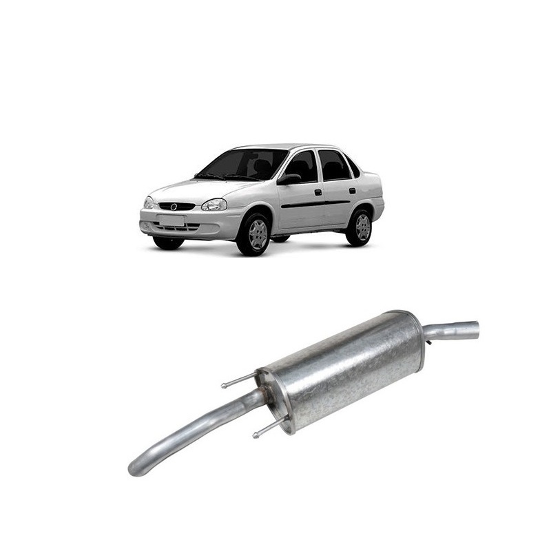 Escapamento Silencioso Traseiro Corsa Sedan 1.0/1.6 2002-2004